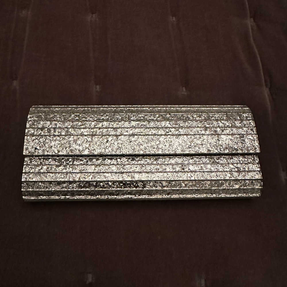 Jimmy Choo Metallic Silver Clutch